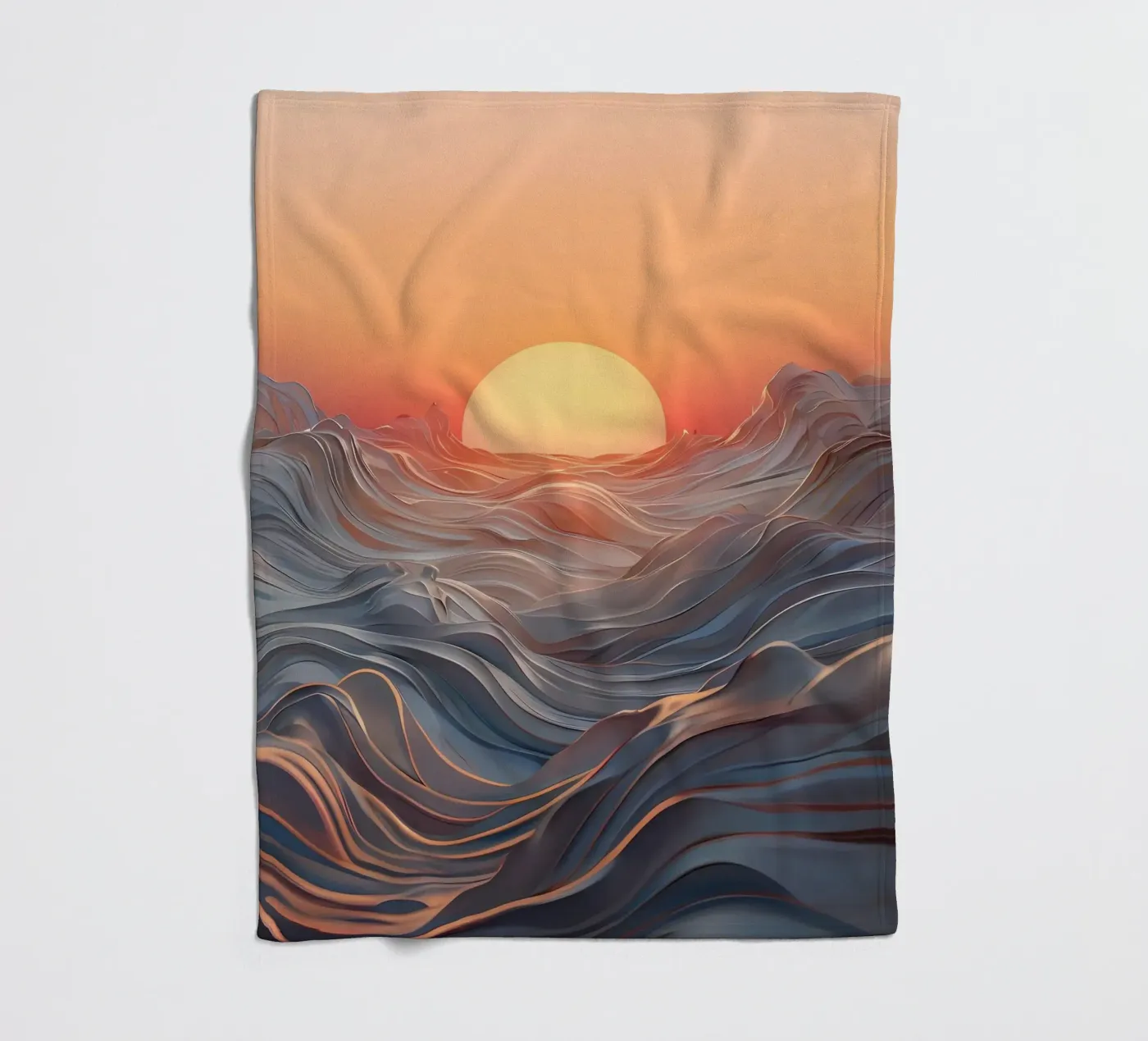 Sunset Symphony fleece blanket by Artistic-shop