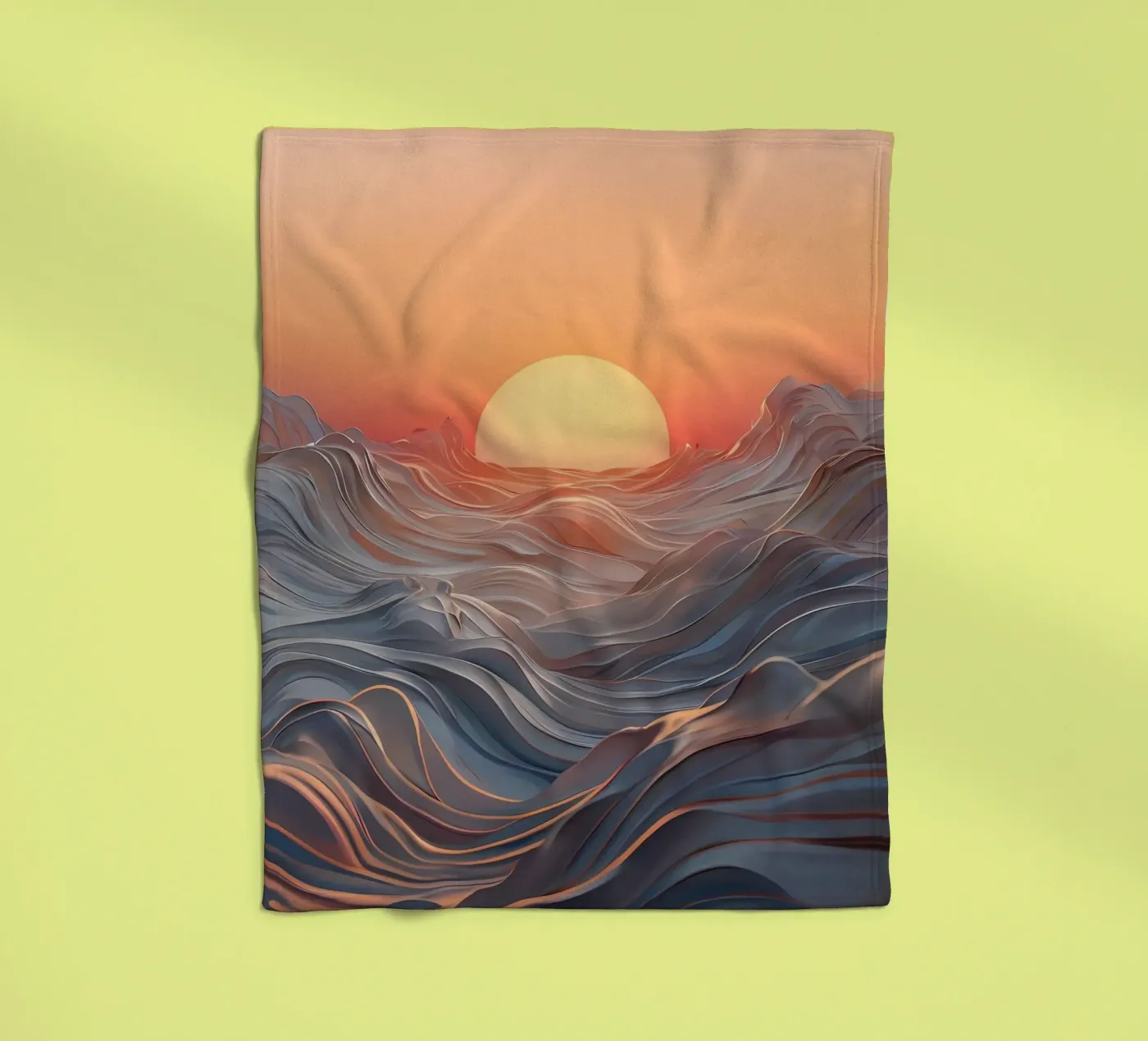 Sunset Symphony fleece blanket by Artistic-shop