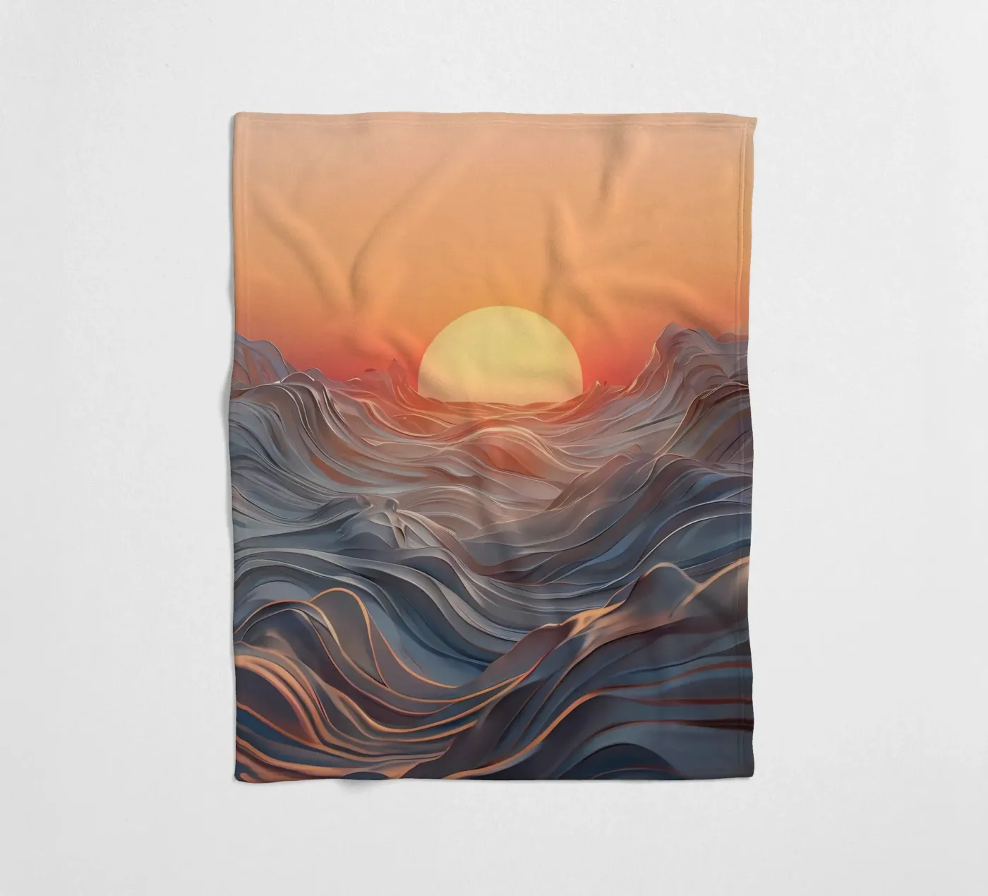 Sunset Symphony fleece blanket by Artistic-shop