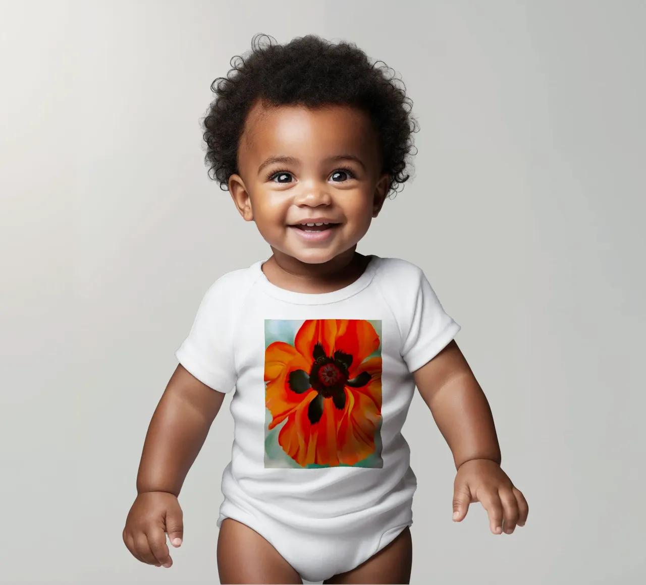 Georgia O'Keeffe - Roter Mohn, 1927 Kurzarm Babybody von Kinsley