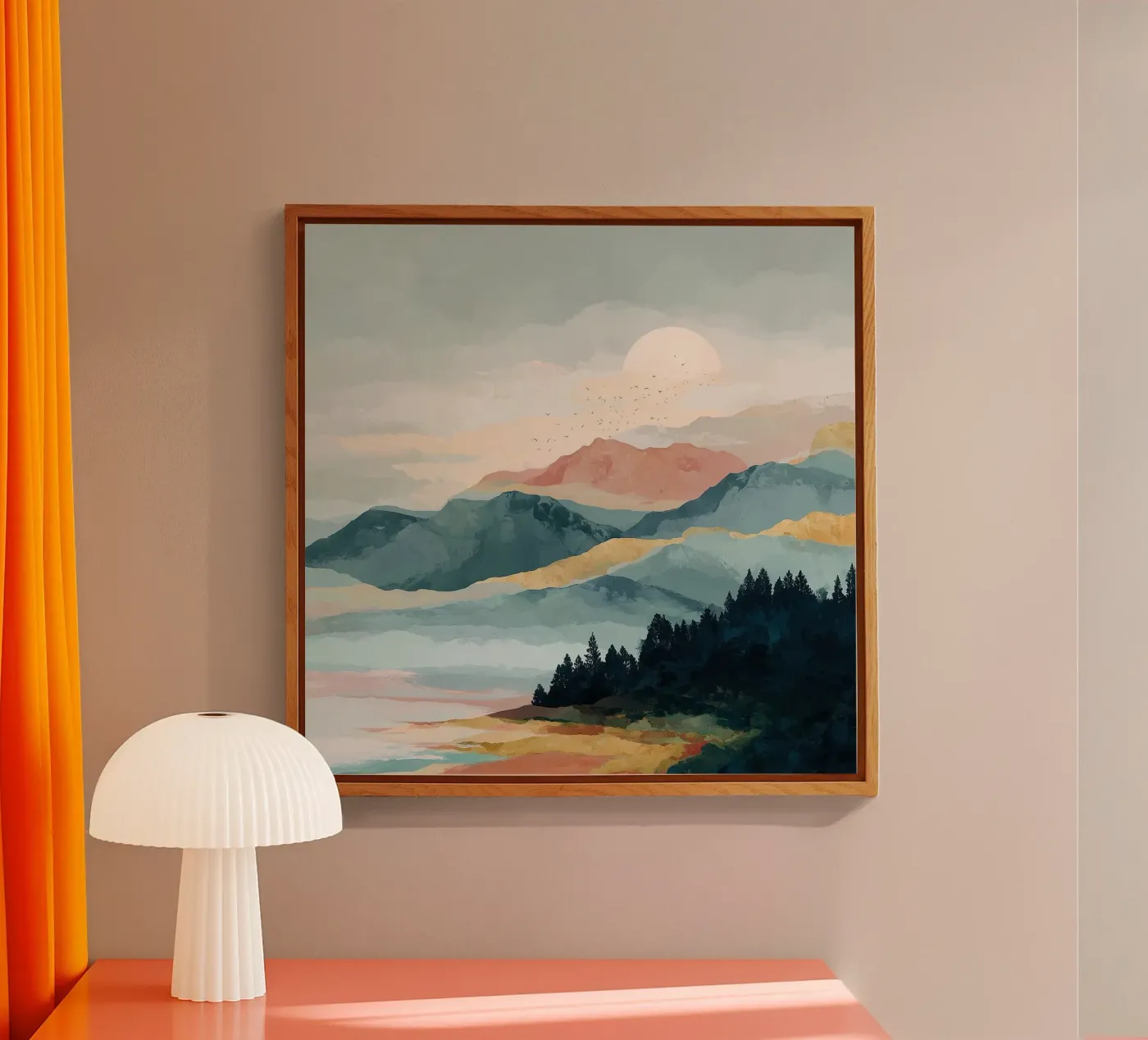 Pastel Mountain Range plexiglass da softsoul