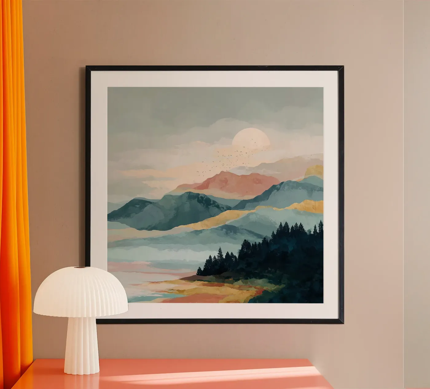 Pastel Mountain Range poster da softsoul