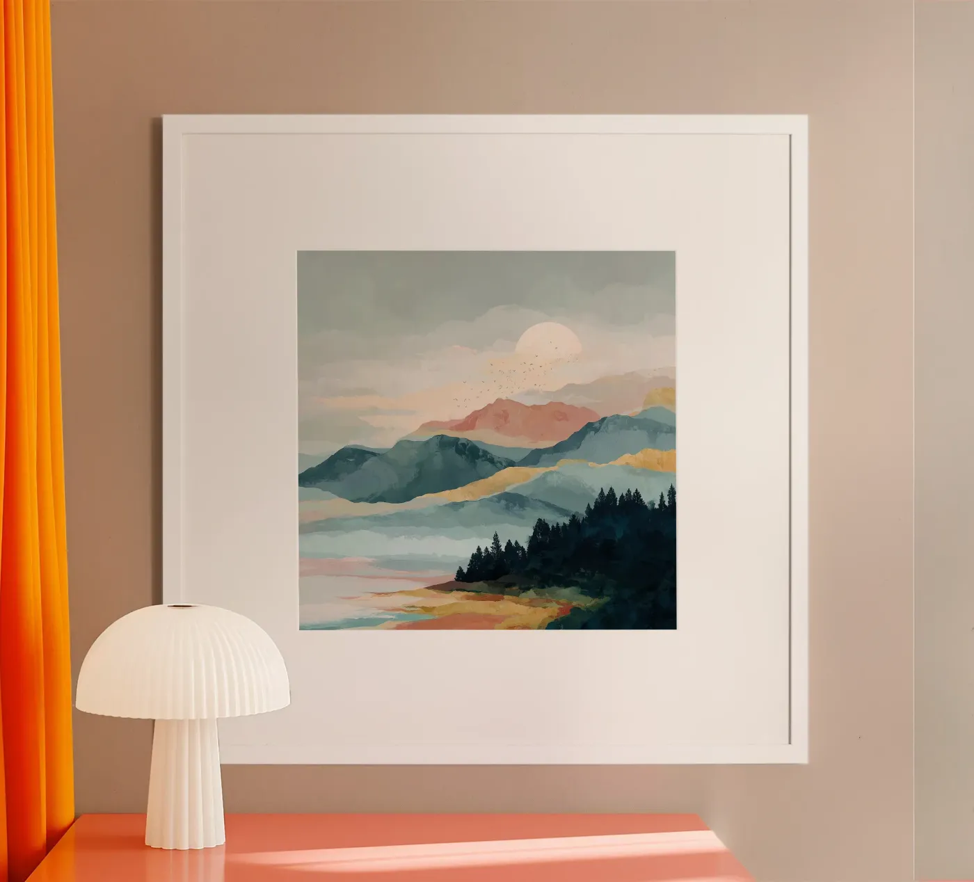 Pastel Mountain Range poster da softsoul