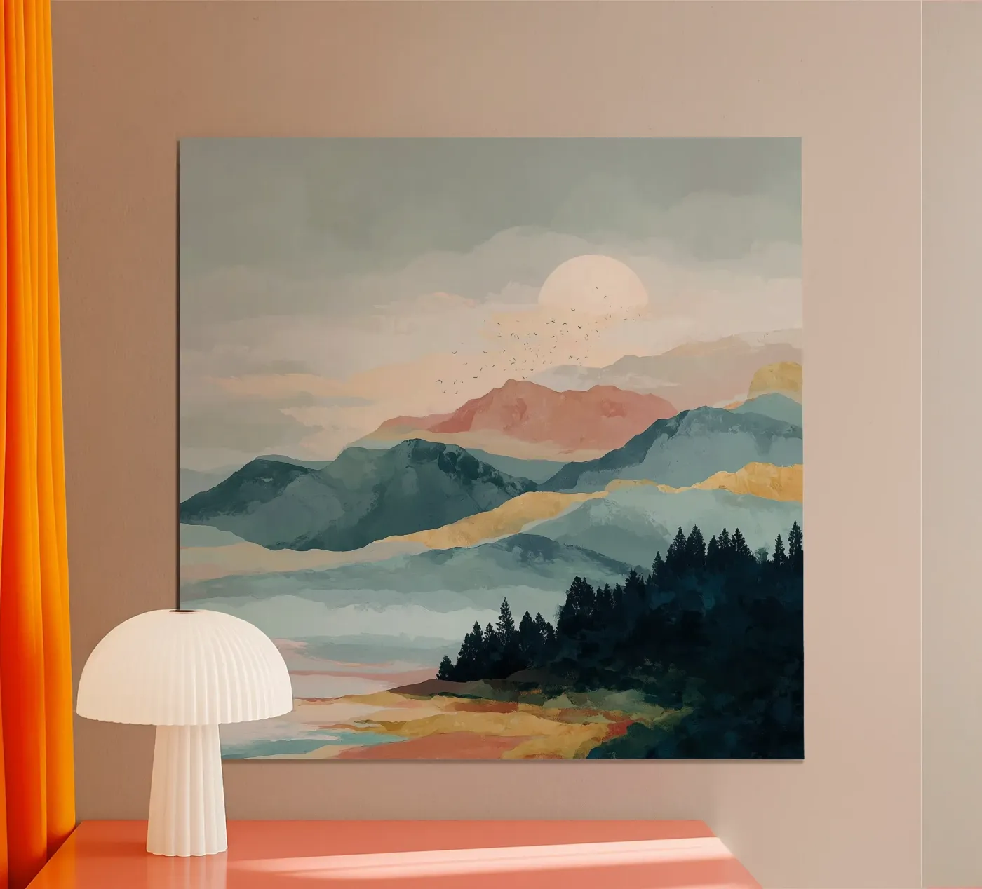 Pastel Mountain Range poster da softsoul