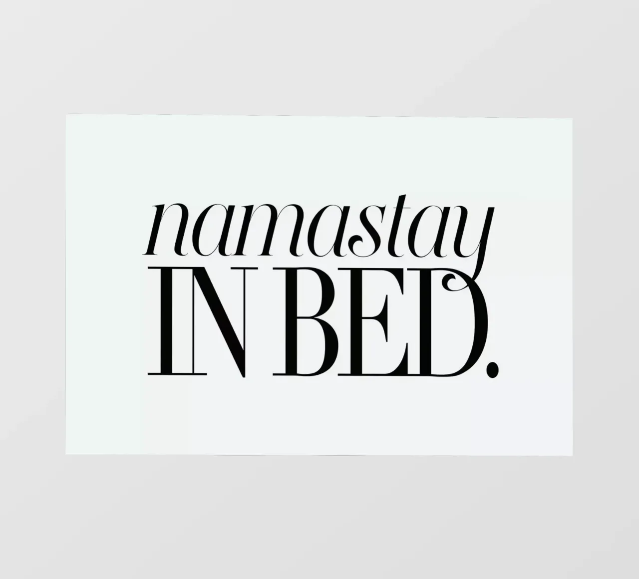 Namastay In Bed telo in pvc da Honeymoon Hotel