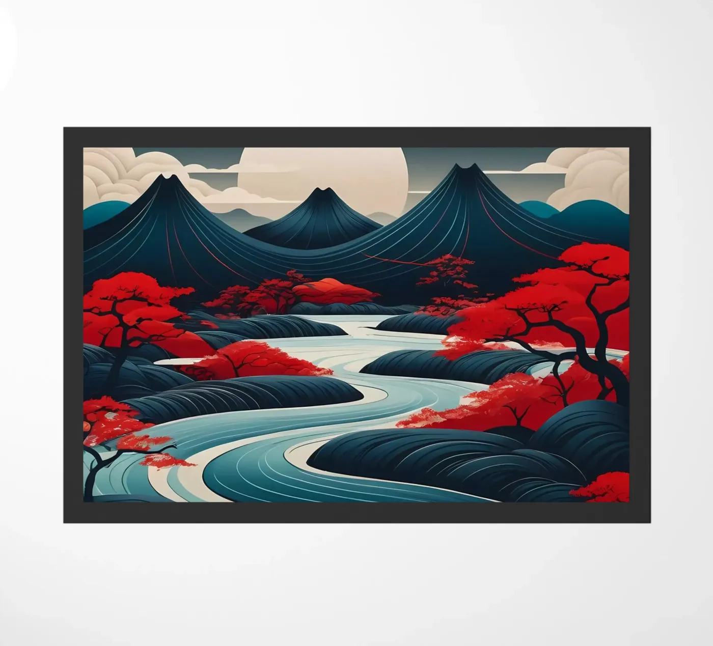 Serene Celestial Nightscape doormat by Artistic-shop