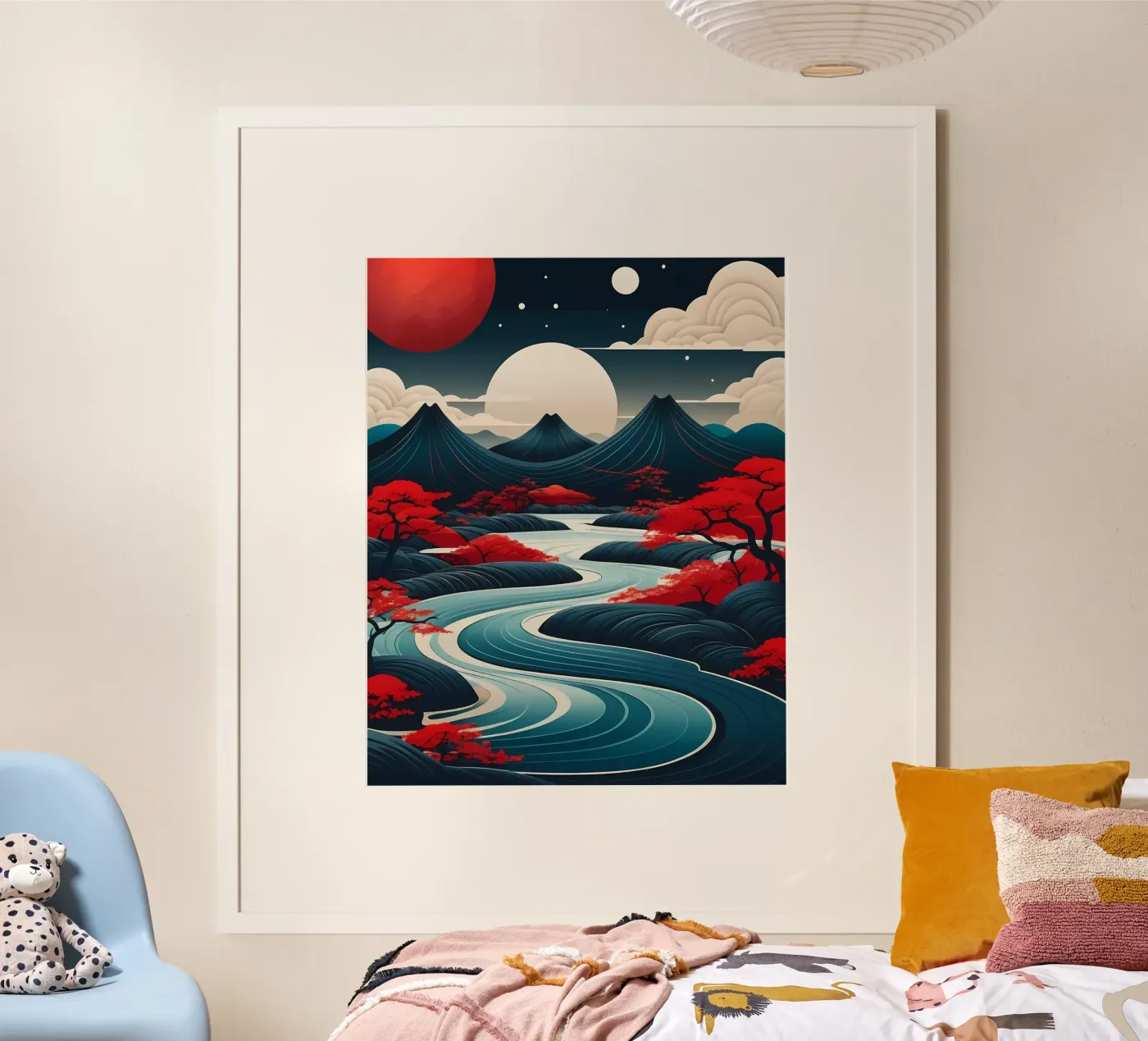 Serene Celestial Nightscape poster by Artistic-shop