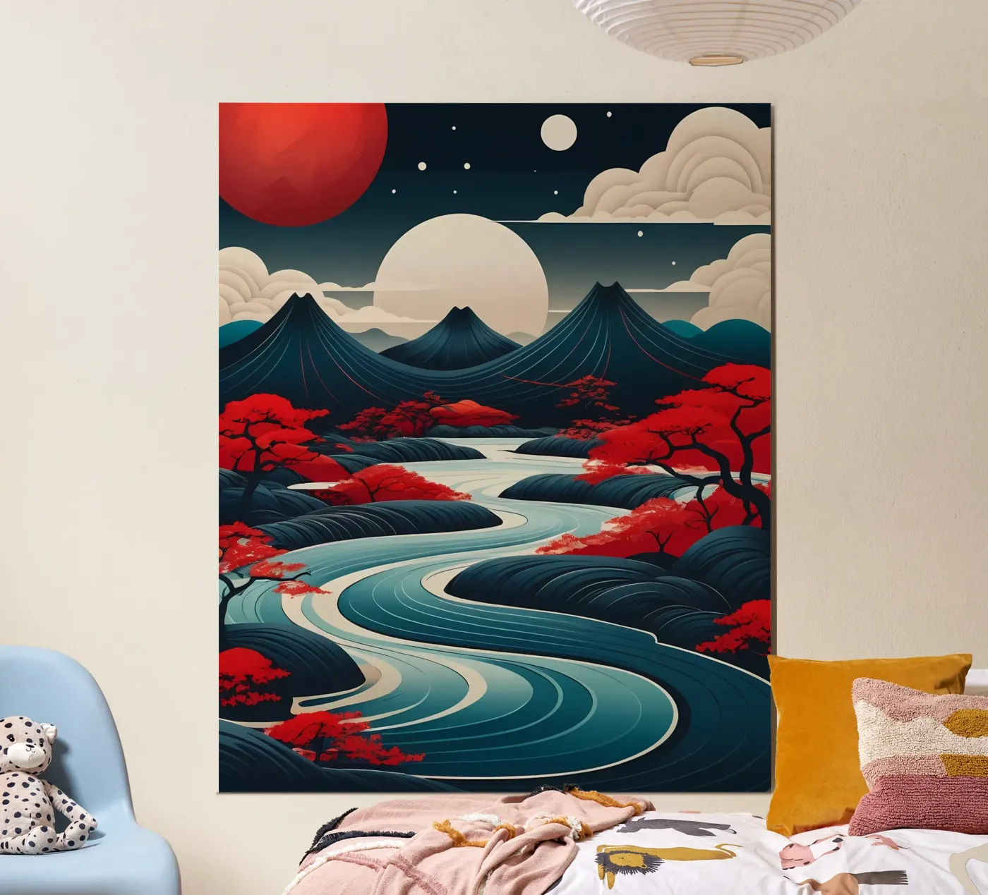 Serene Celestial Nightscape poster by Artistic-shop