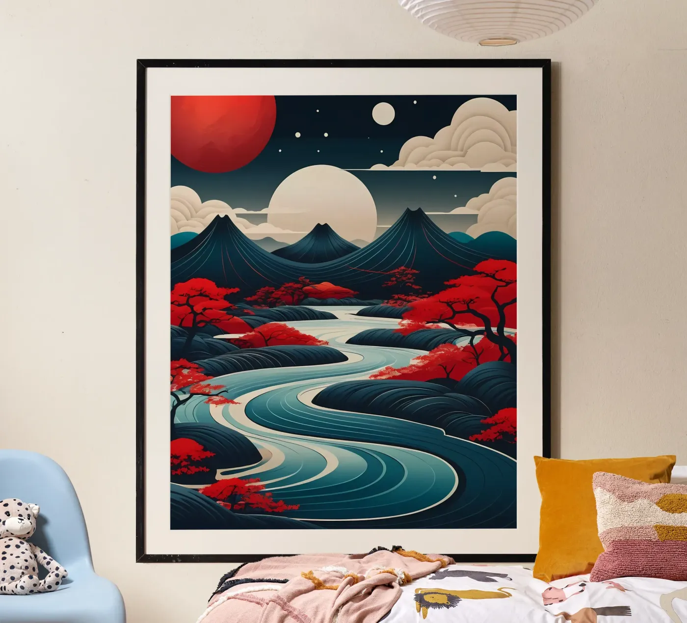 Serene Celestial Nightscape poster by Artistic-shop
