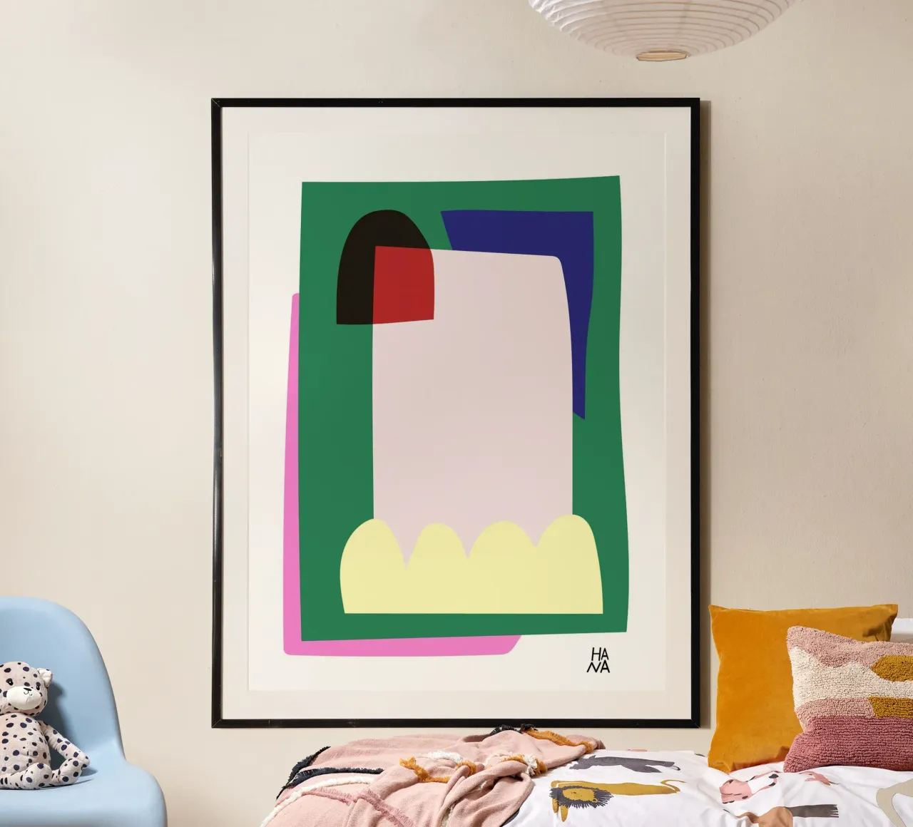Collage No 10 poster with plastic frame by Studio ROSAGRAU