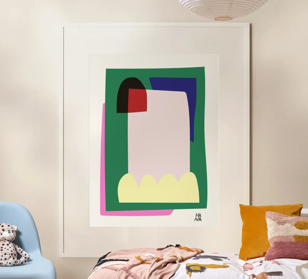 Collage No 10 poster with plastic frame by Studio ROSAGRAU