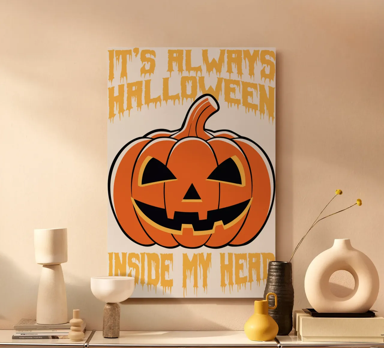 It's Always Halloween Inside My Head alluminio dibond da edsonramosart