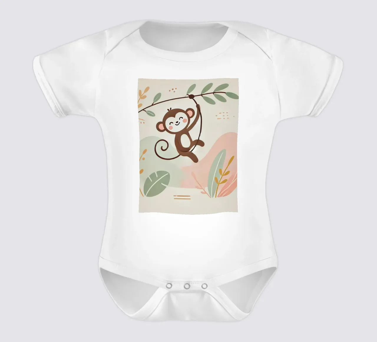 Singe joyeux dans la jungle body bébé de Alegria Fantasia