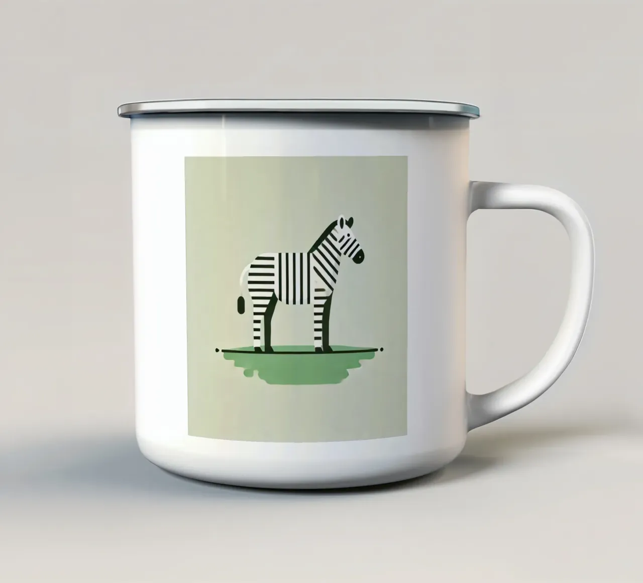 Zebra emaille mok van Alegria Fantasia