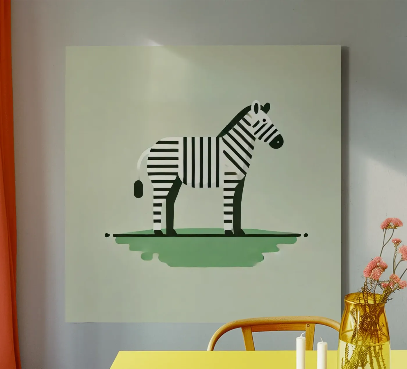 Zebra canvas van Alegria Fantasia
