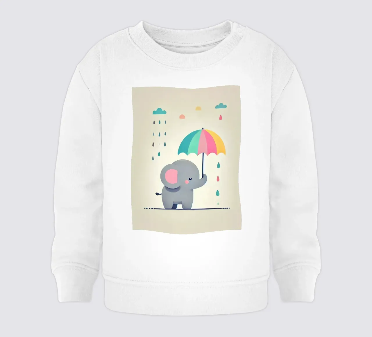 Elefante con ombrello felpa neonato da Alegria Fantasia