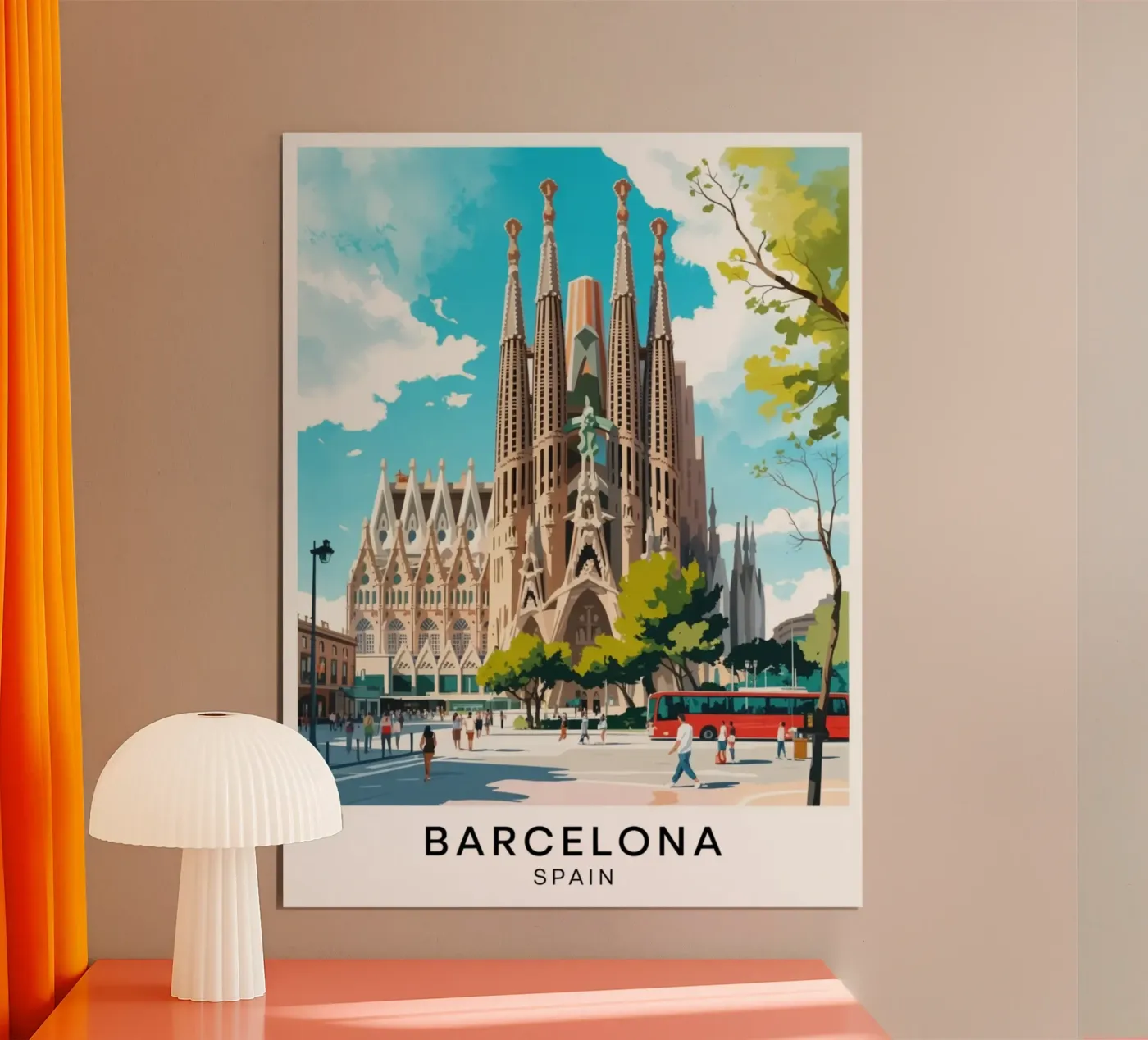 Barcelona poster by Estern Studio
