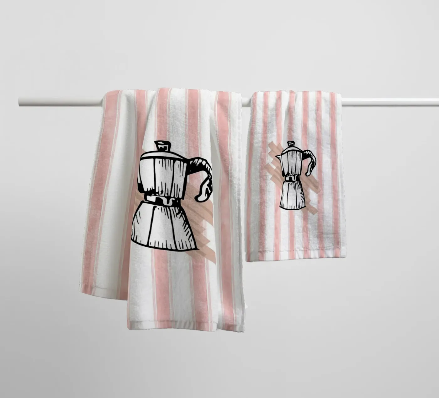 Retro coffee badhanddoek van Happypatterns