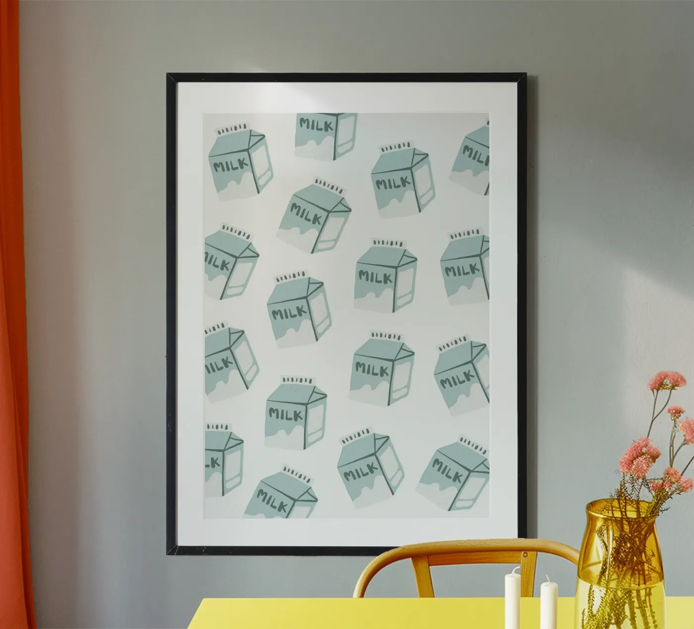 Milk poster van Happypatterns