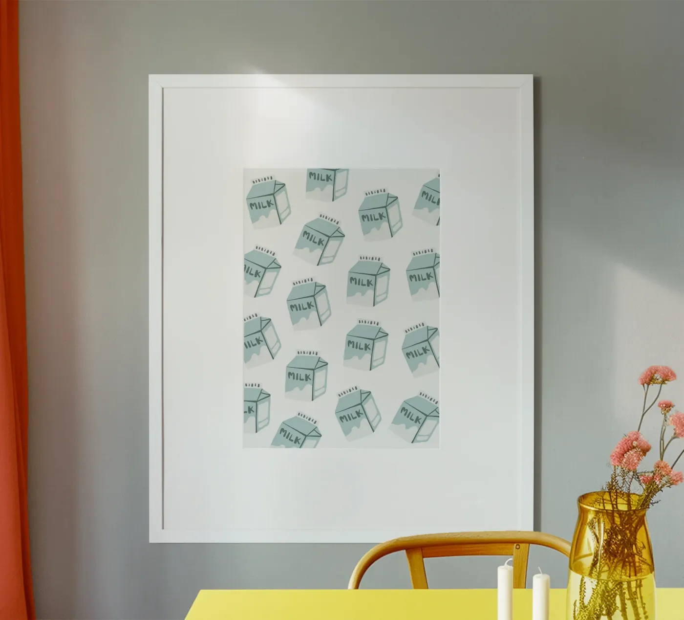 Milk poster van Happypatterns