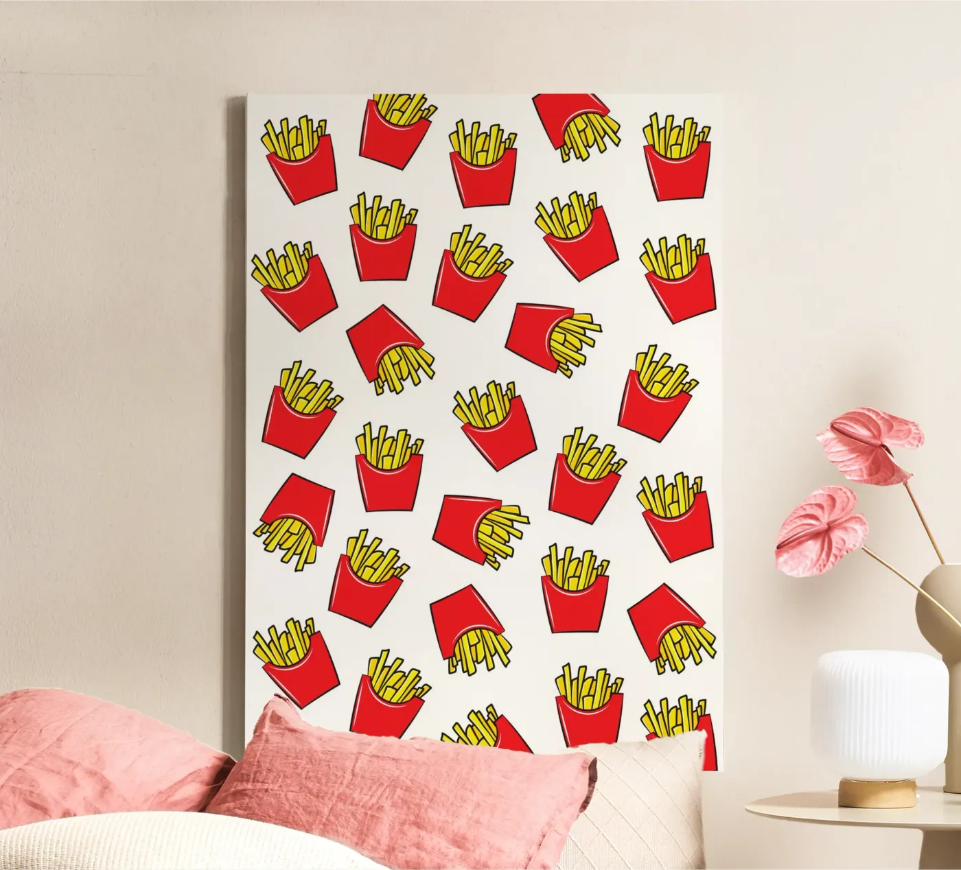 Fries canvas van Happypatterns