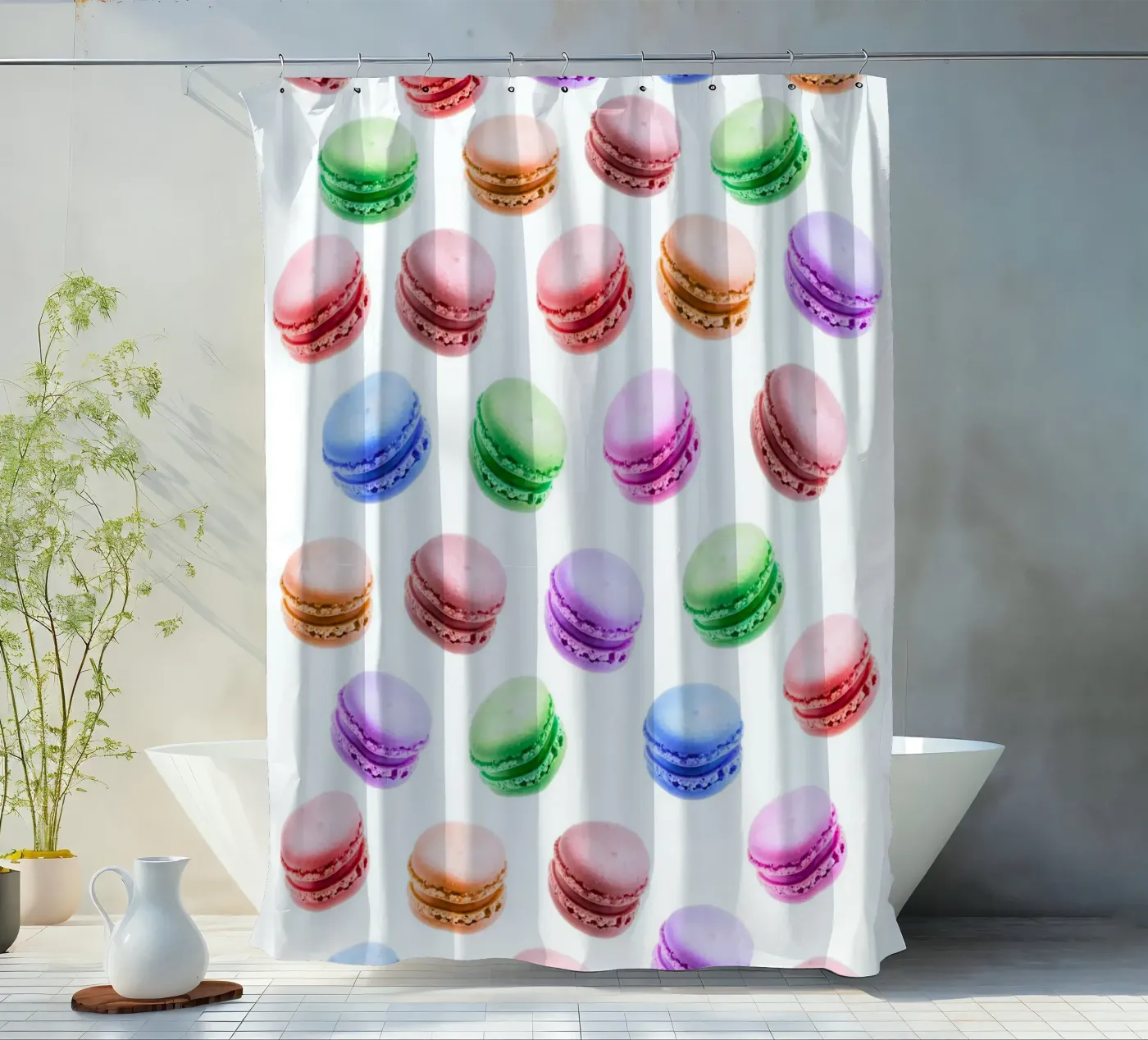 Macarons Duschvorhang von Happypatterns