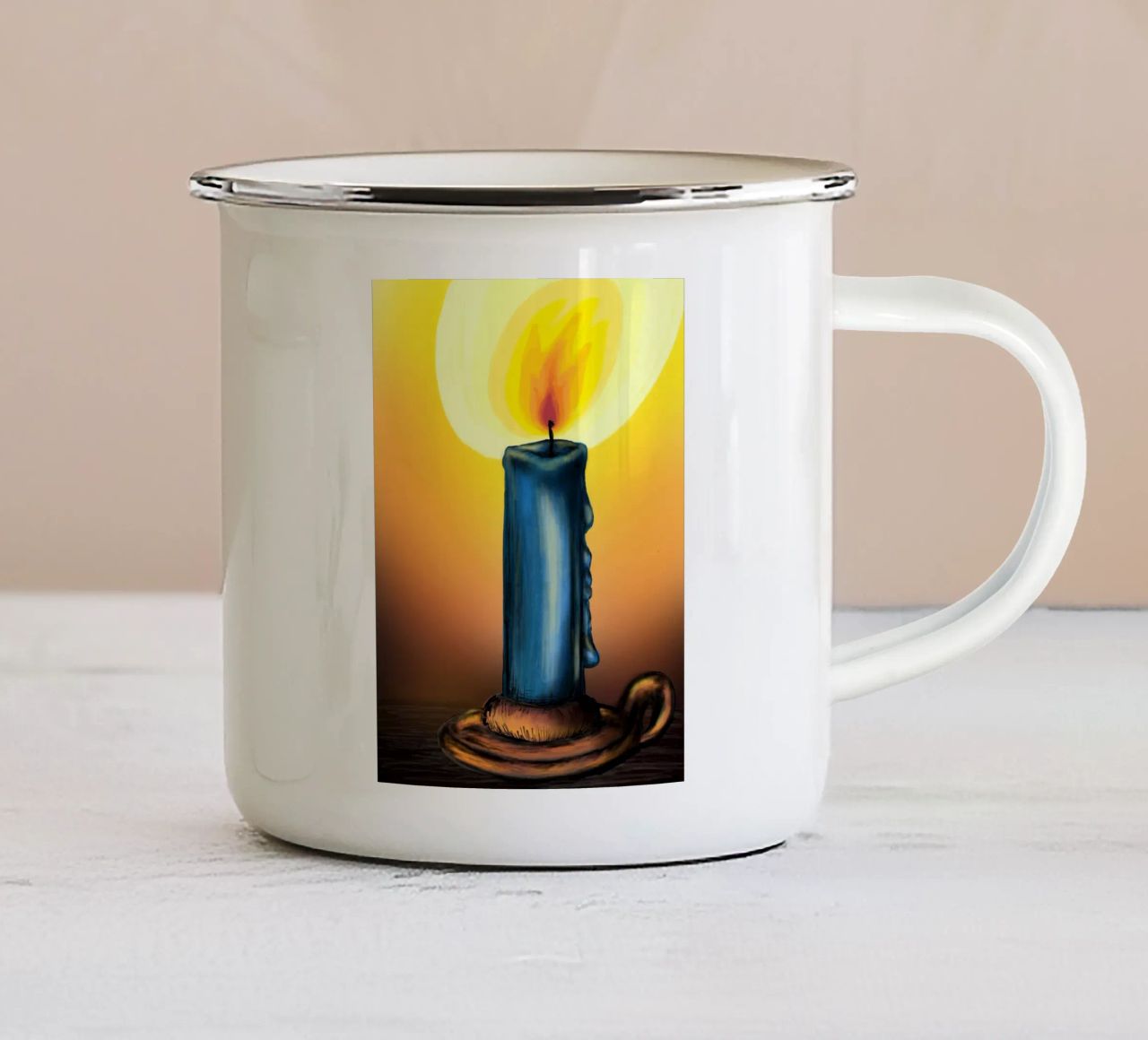 KerzenLicht tazza in smalto da bezirossi