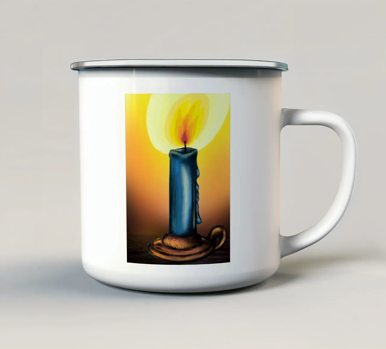 KerzenLicht tazza in smalto da bezirossi