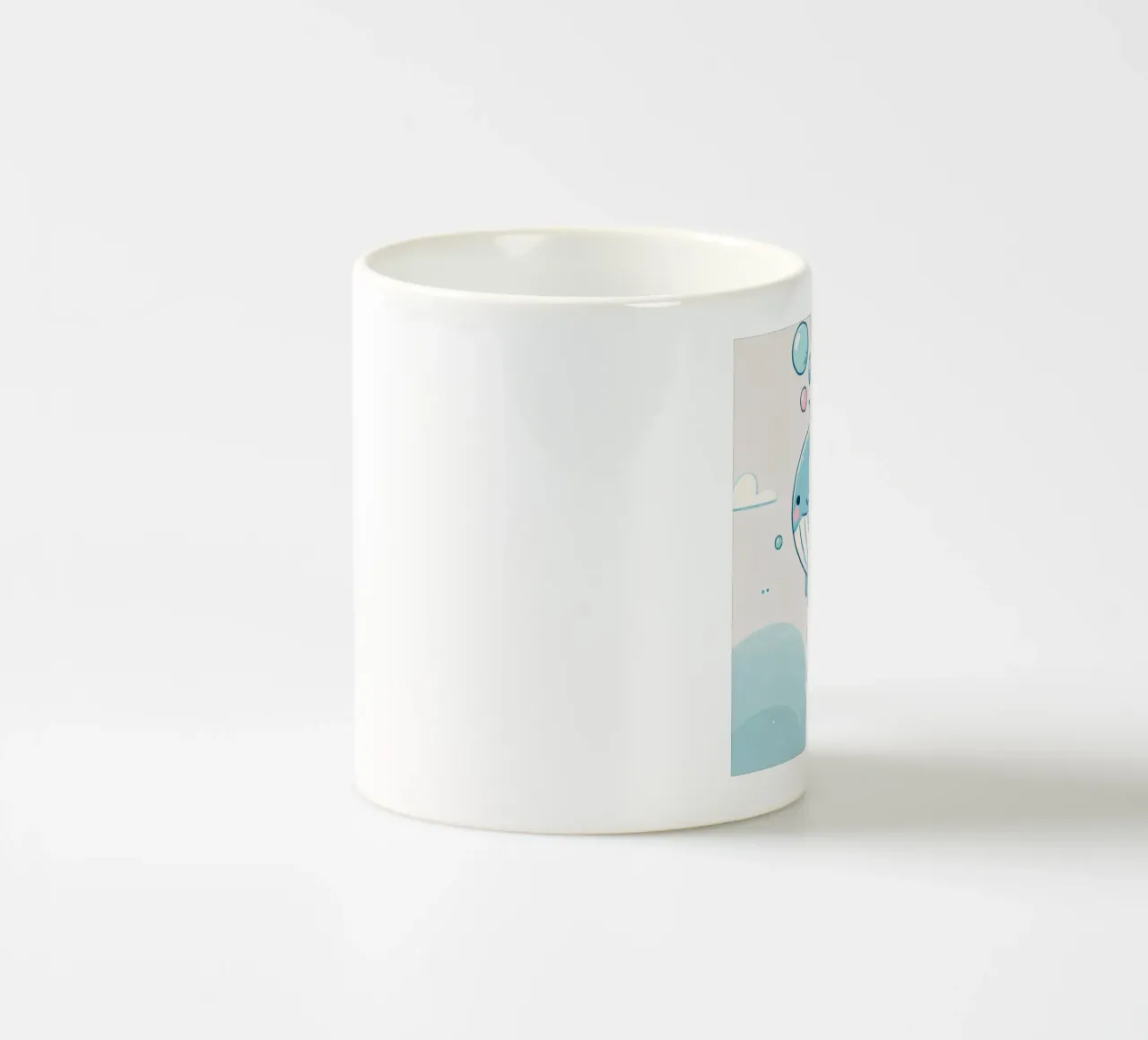 Balena ridente con bolle di sapone tazza in ceramica da Alegria Fantasia