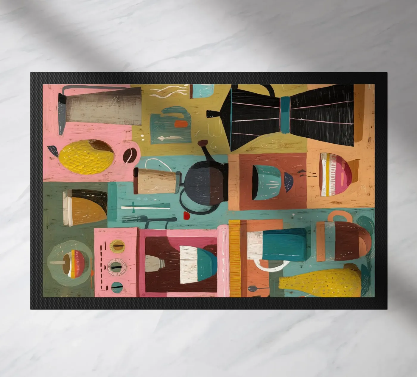 Kitchen Geometry doormat by Voyage