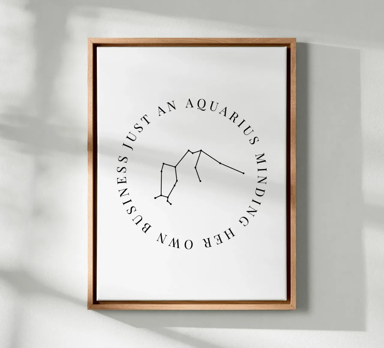 Solo un "segno zodiacale" che si fa gli affari suoi tela con Cornice a cassetta da just another art shop