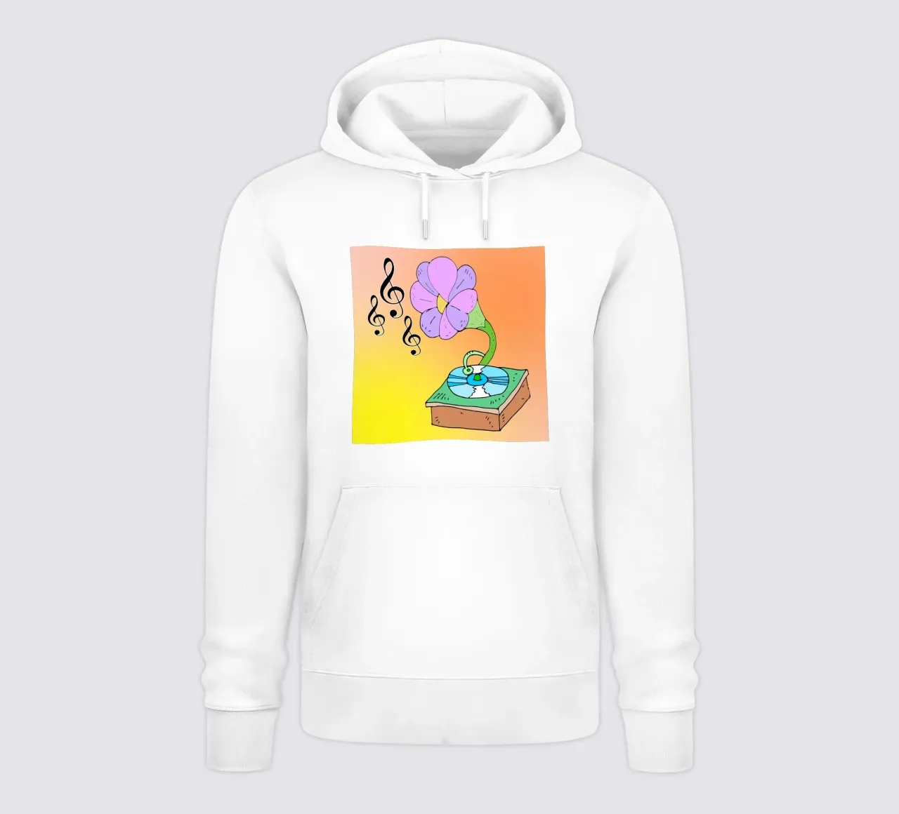 Musica in fiore felpa con cappuccio da sillyindustries