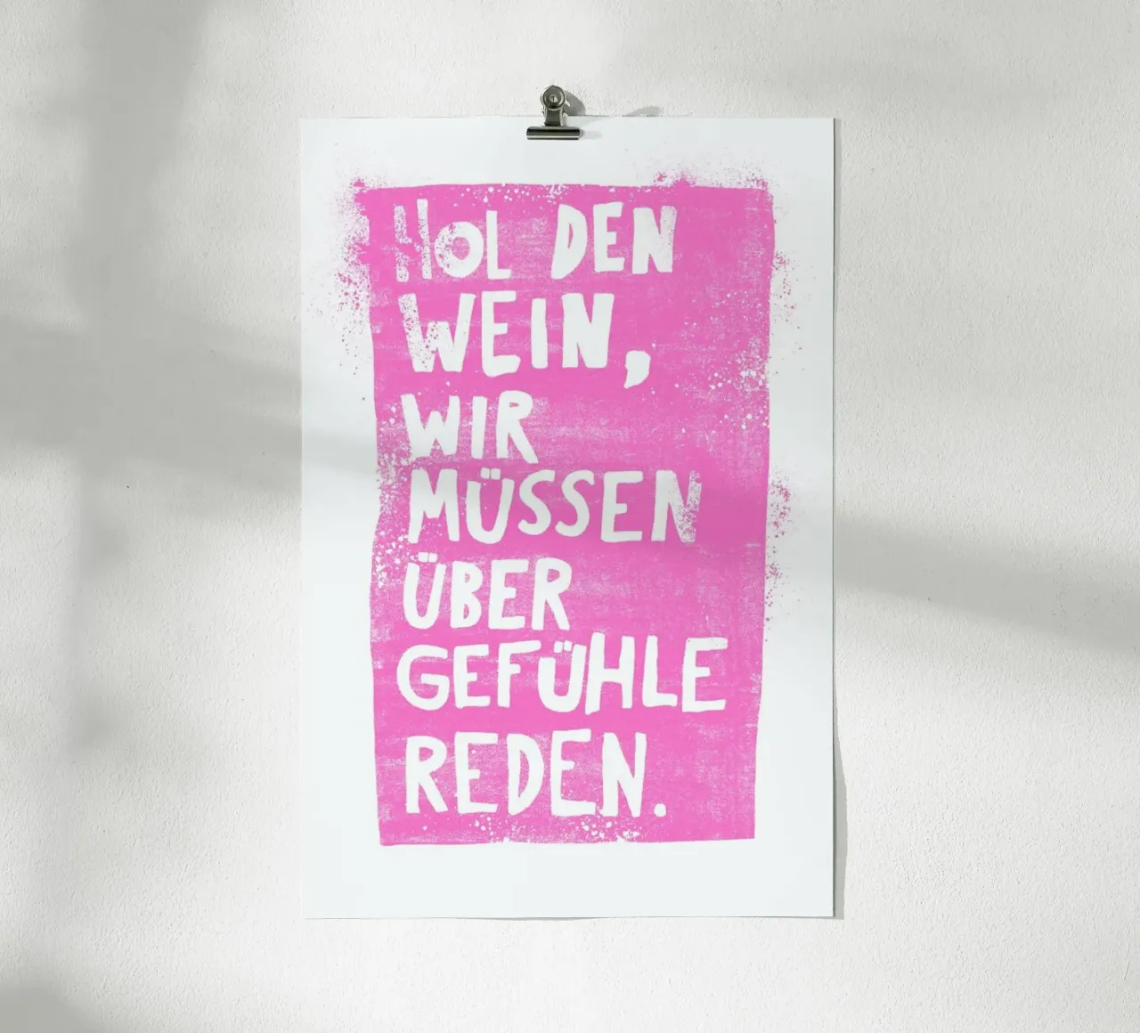 Wein poster avec cadre en aluminium de typealive