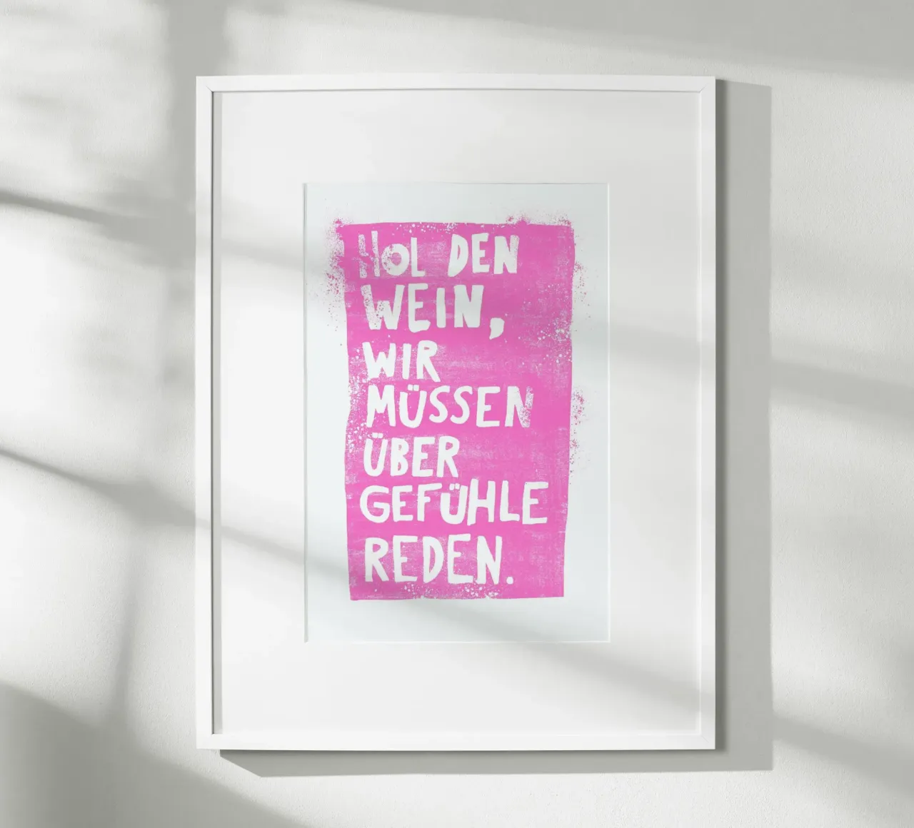 Wein poster avec cadre en aluminium de typealive