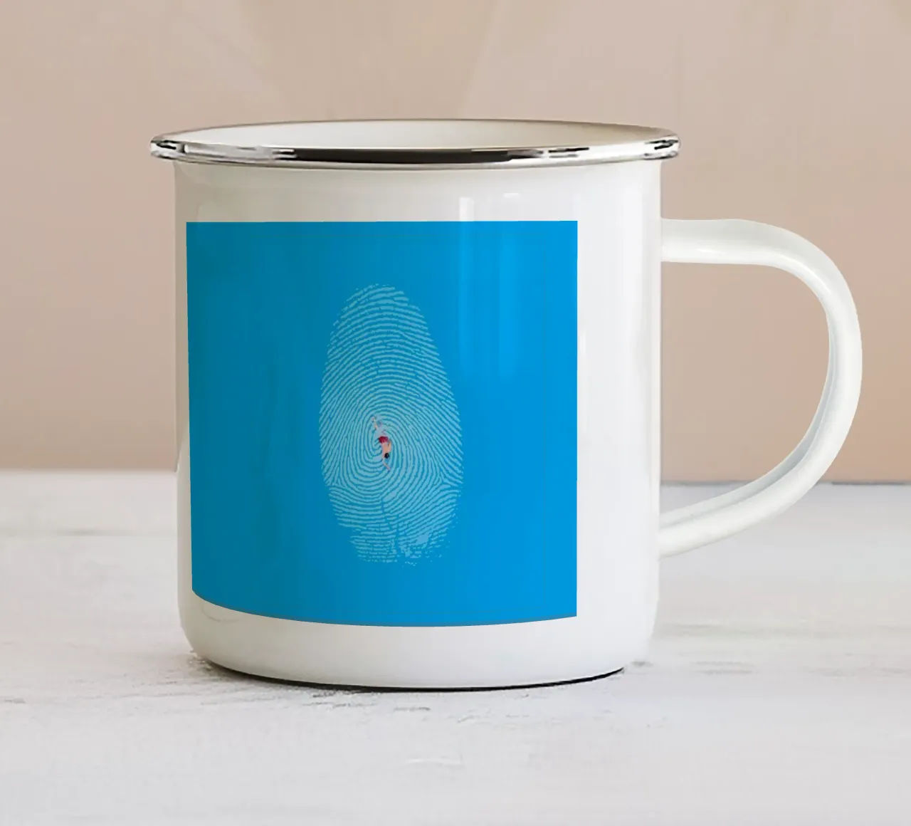 Seaprint enamel mug by 360brain