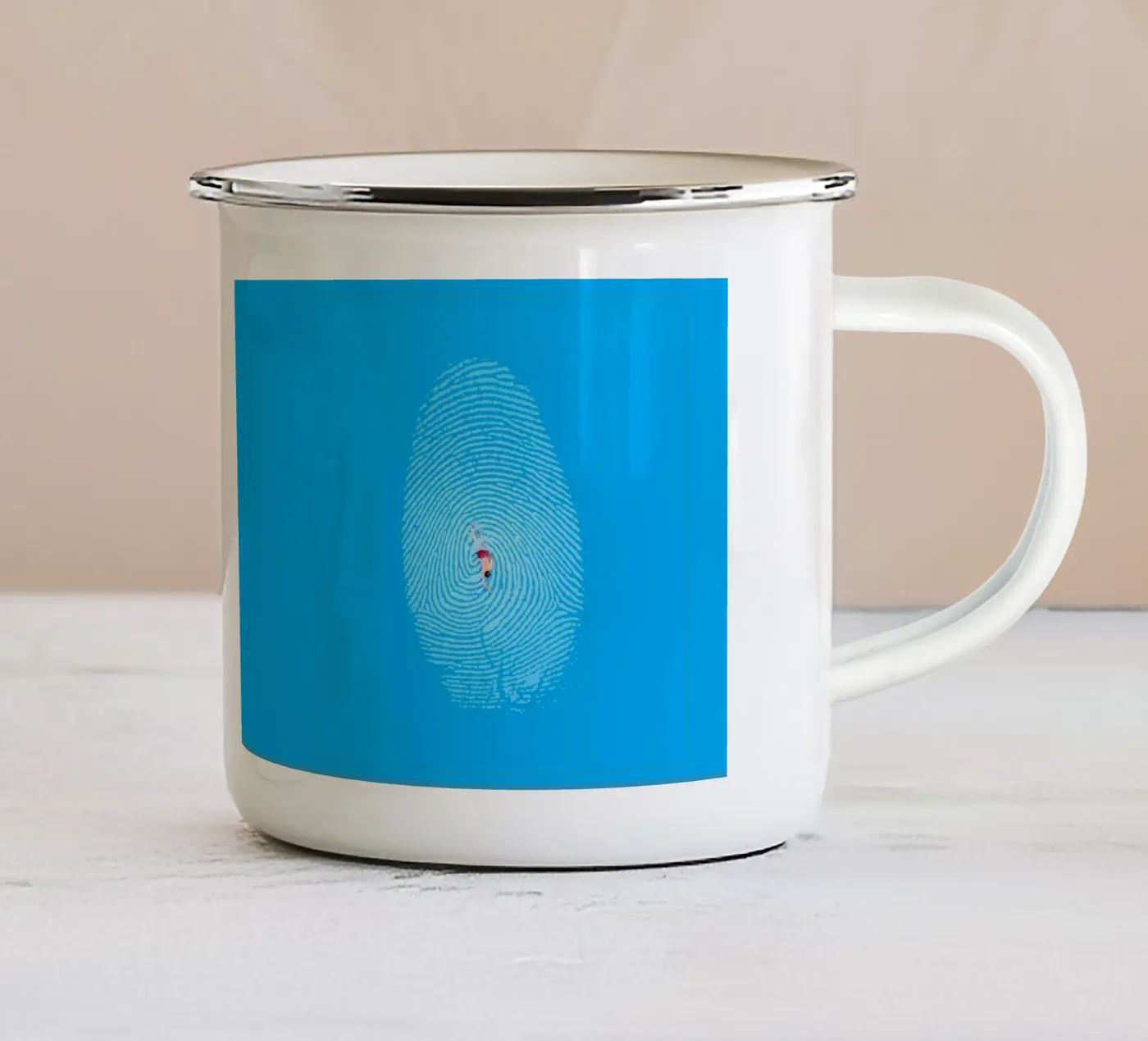 Seaprint enamel mug by 360brain