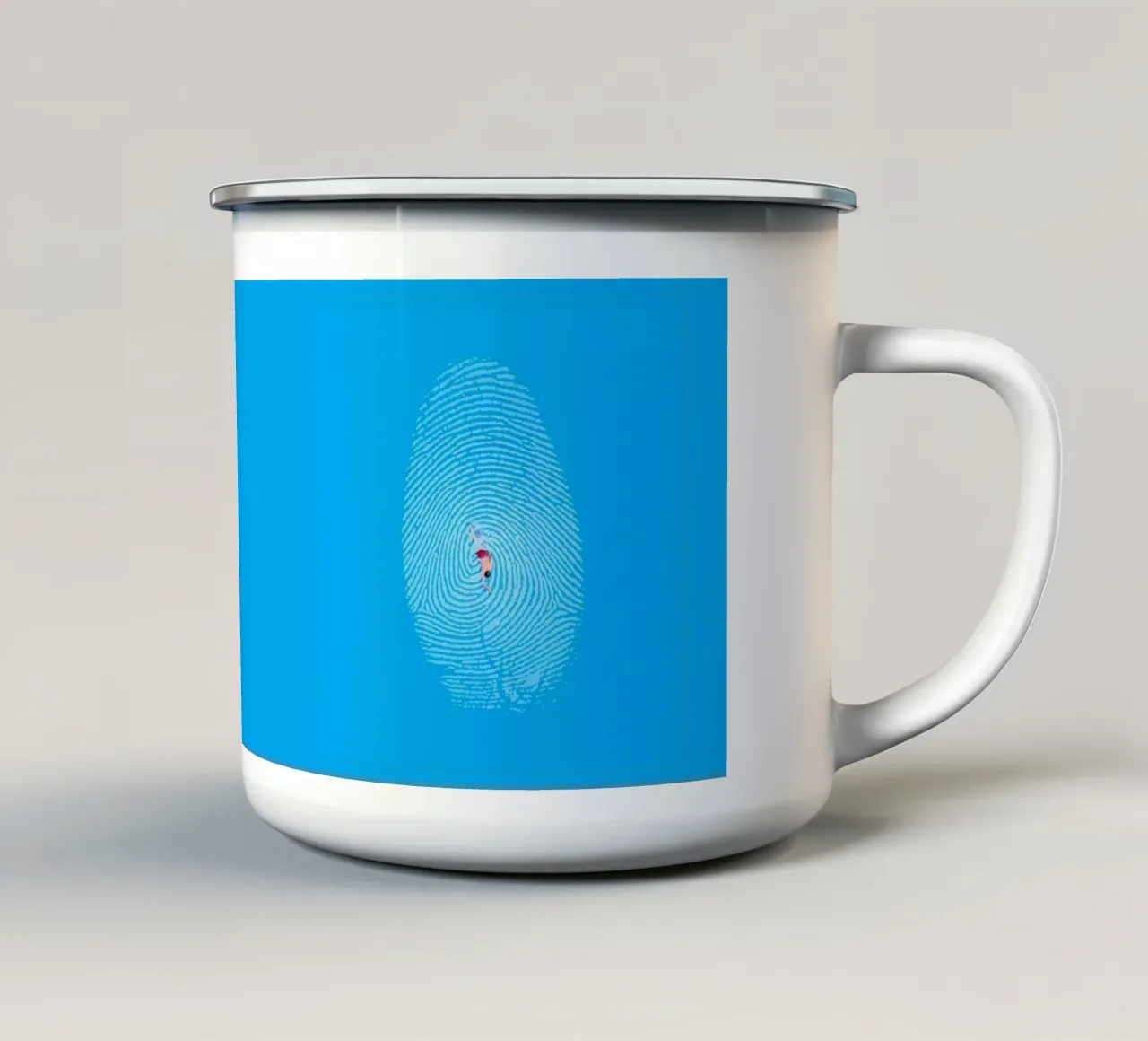 Seaprint enamel mug by 360brain