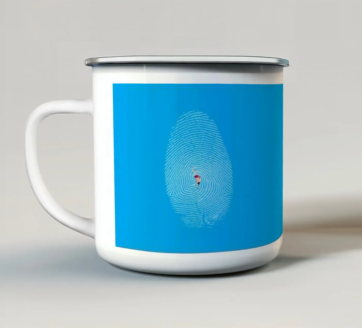 Seaprint enamel mug by 360brain