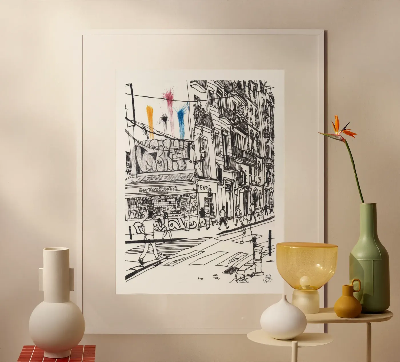 De uithangbordschilder poster van Asobōze
