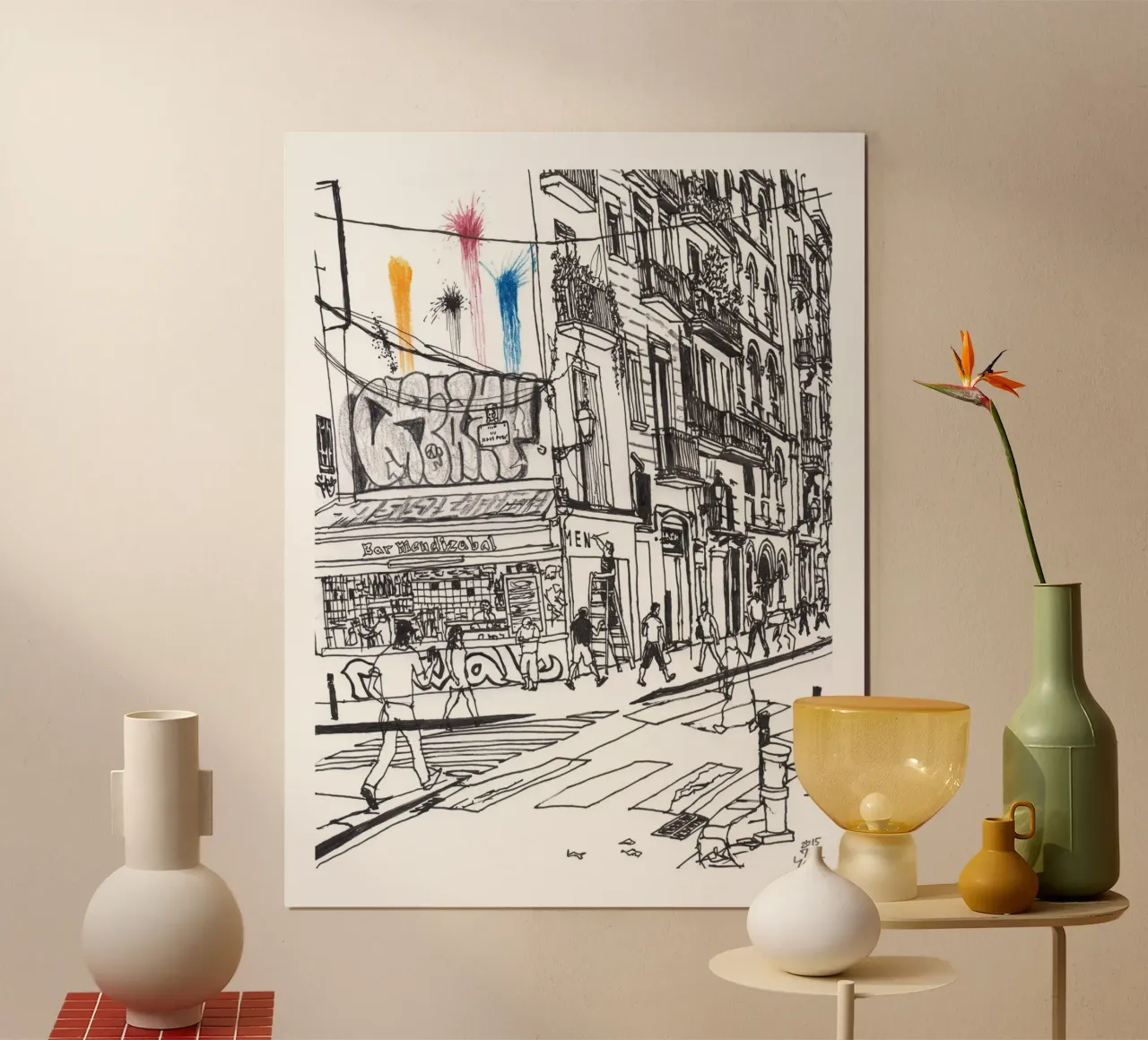 Il pittore di insegne poster con telaio in alluminio da Asobōze