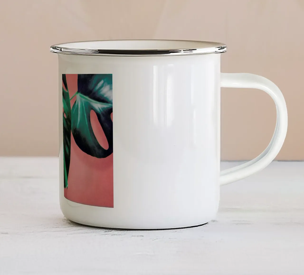 MONSTERA #2 tazza in smalto da STUDIO LEEMO