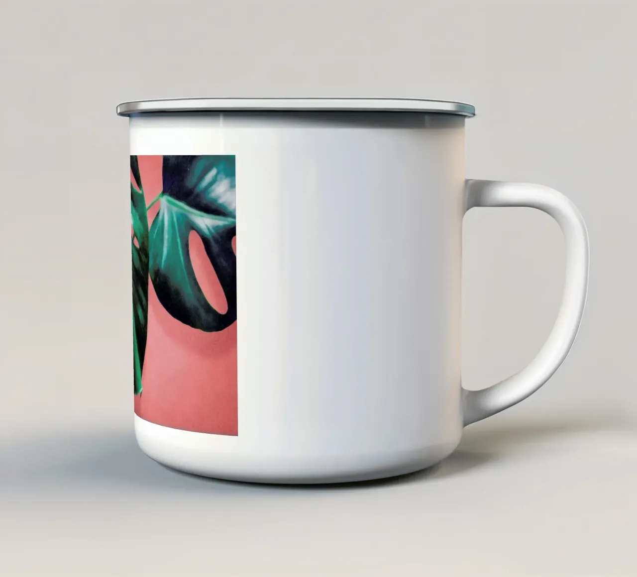MONSTERA #2 tazza in smalto da STUDIO LEEMO