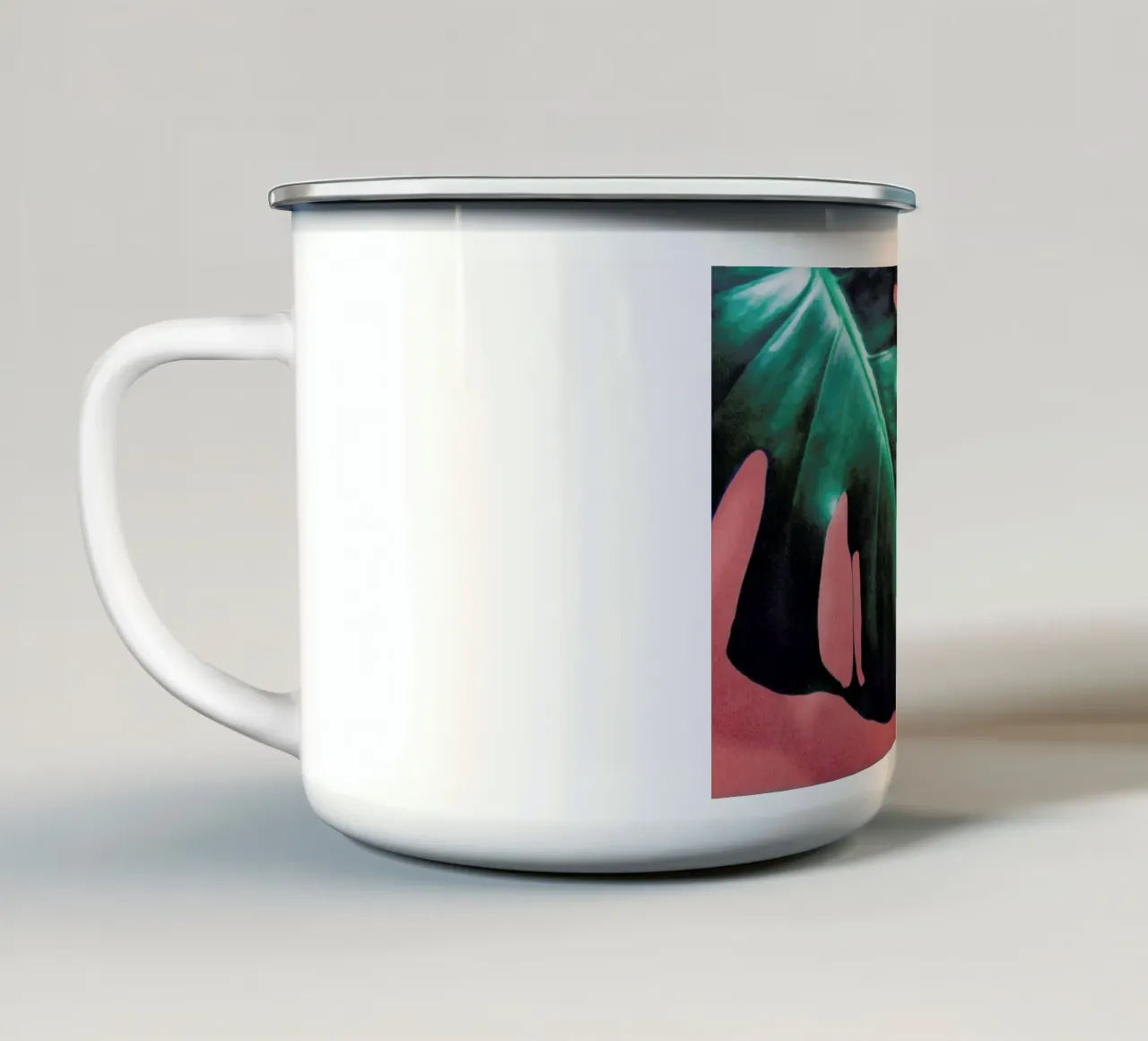 MONSTERA #2 tazza in smalto da STUDIO LEEMO