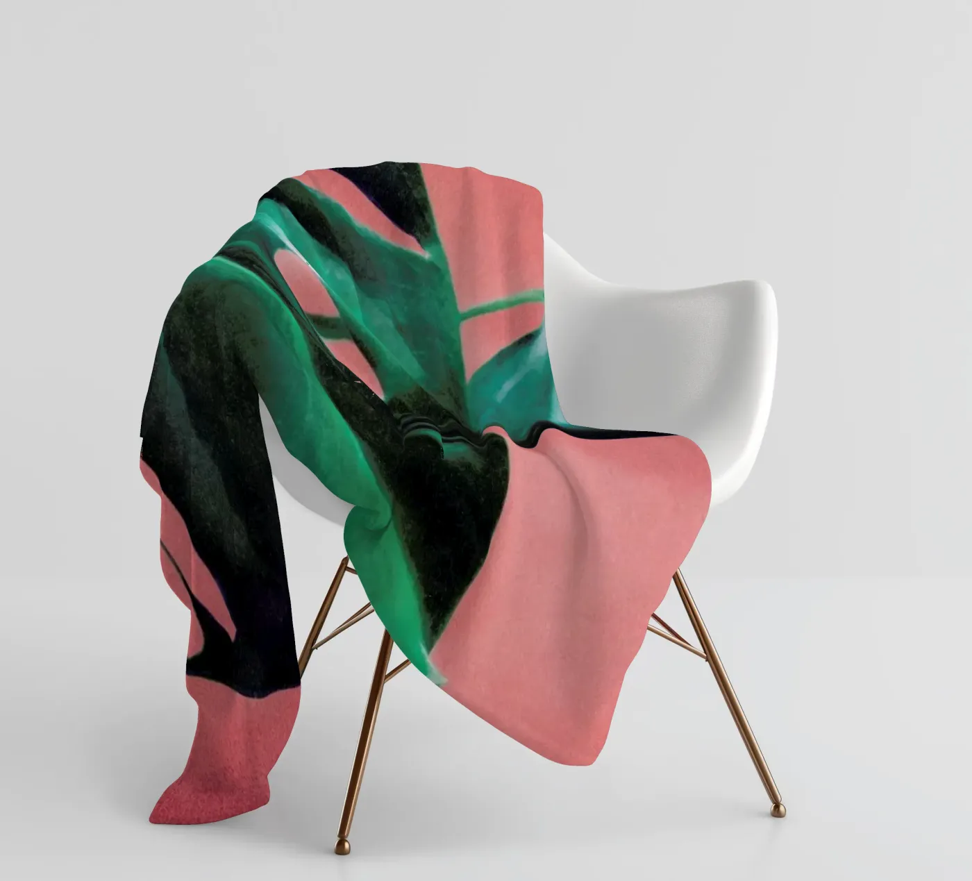 MONSTERA #2 Fleecedecke von STUDIO LEEMO