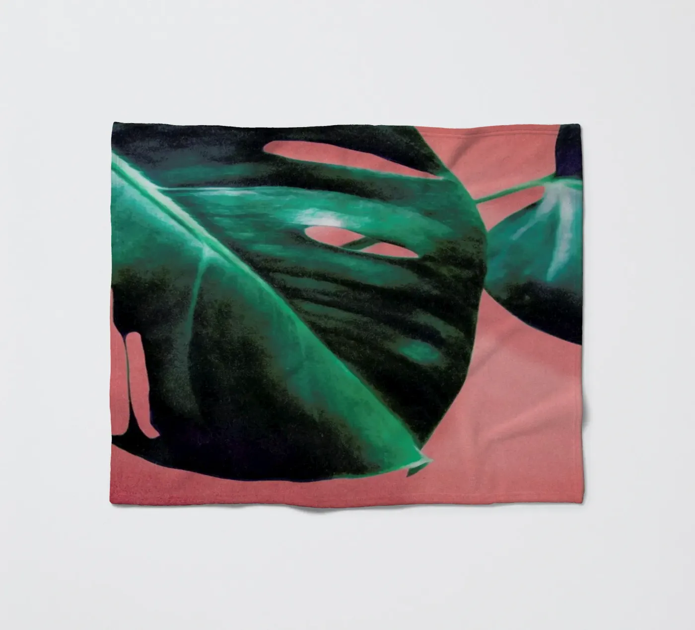 MONSTERA #2 Fleecedecke von STUDIO LEEMO