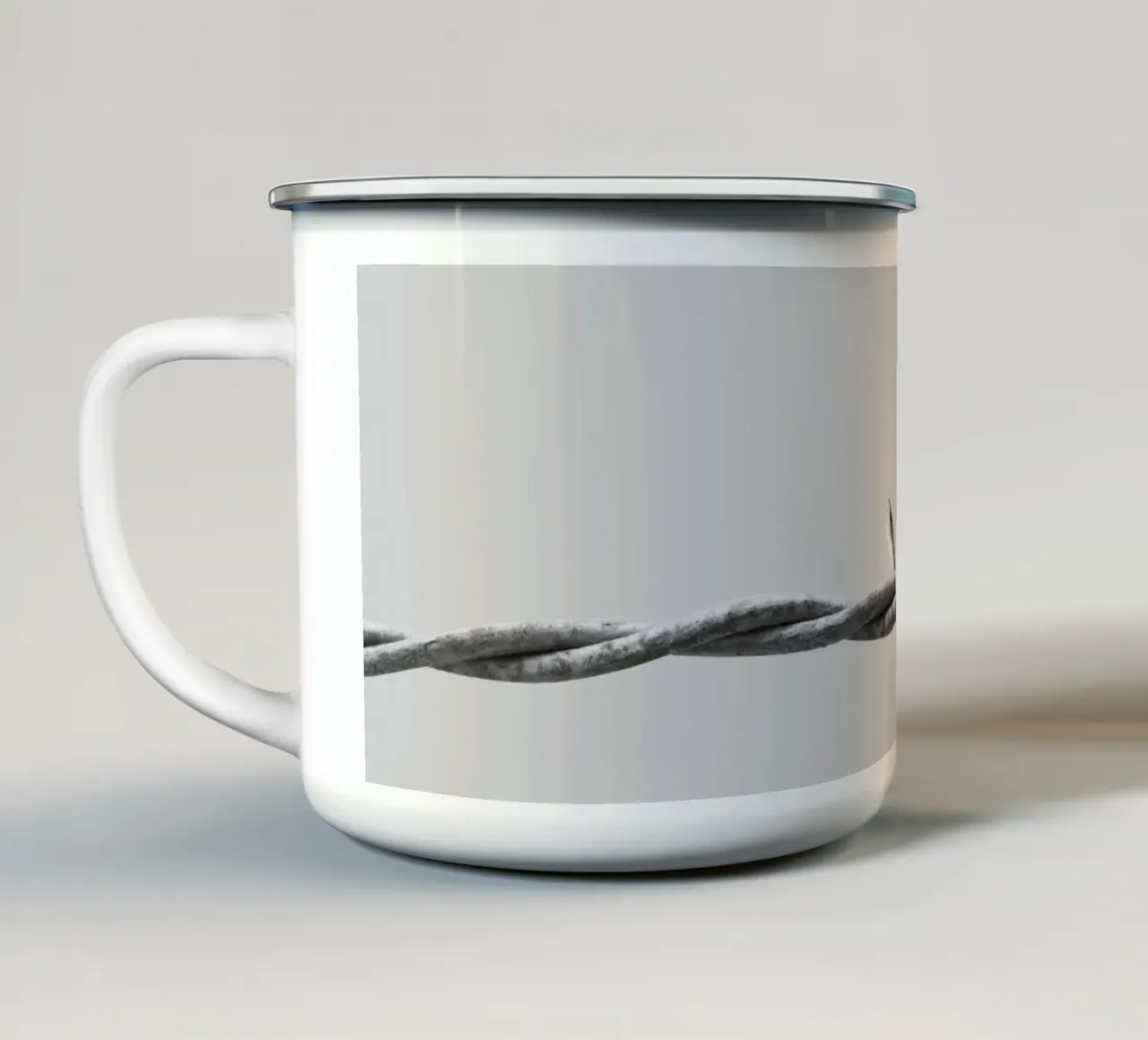 Maldita valla taza de esmalte de 360brain