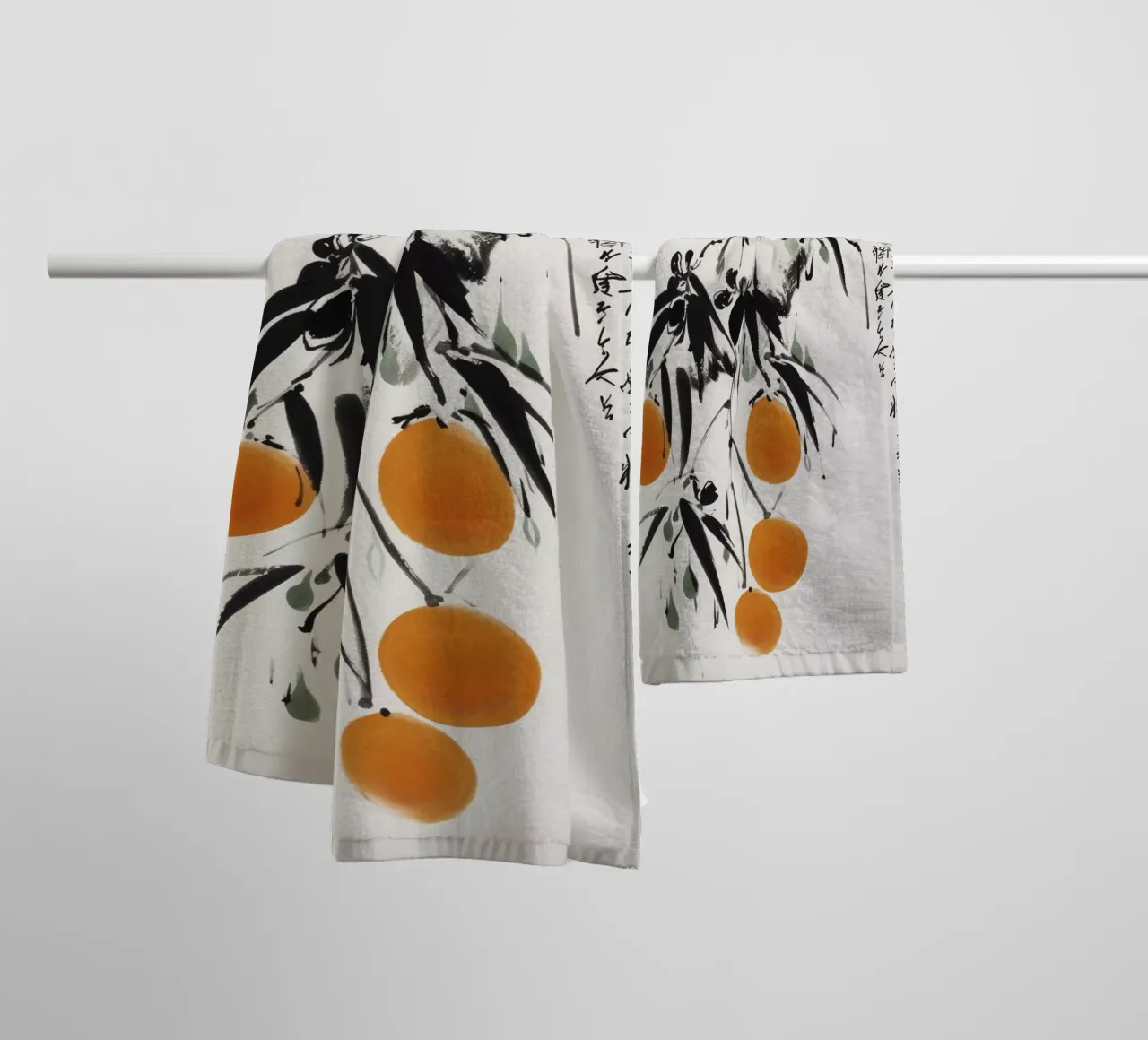 Japanese Oranges asciugamano da bagno da treechild