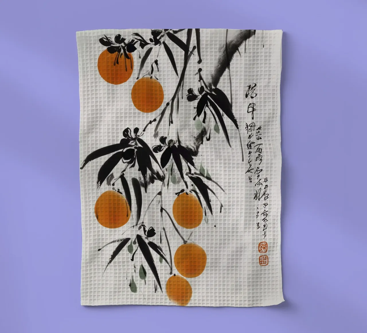 Japanese Oranges canovaccio da cucina da treechild