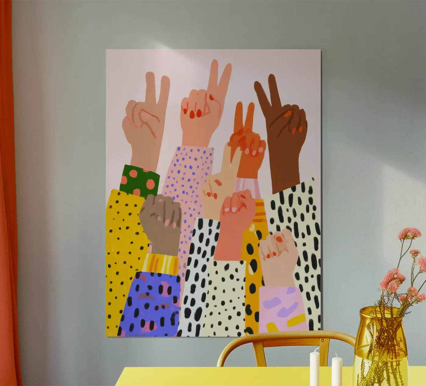 Peace Hände poster da VO STUDIO