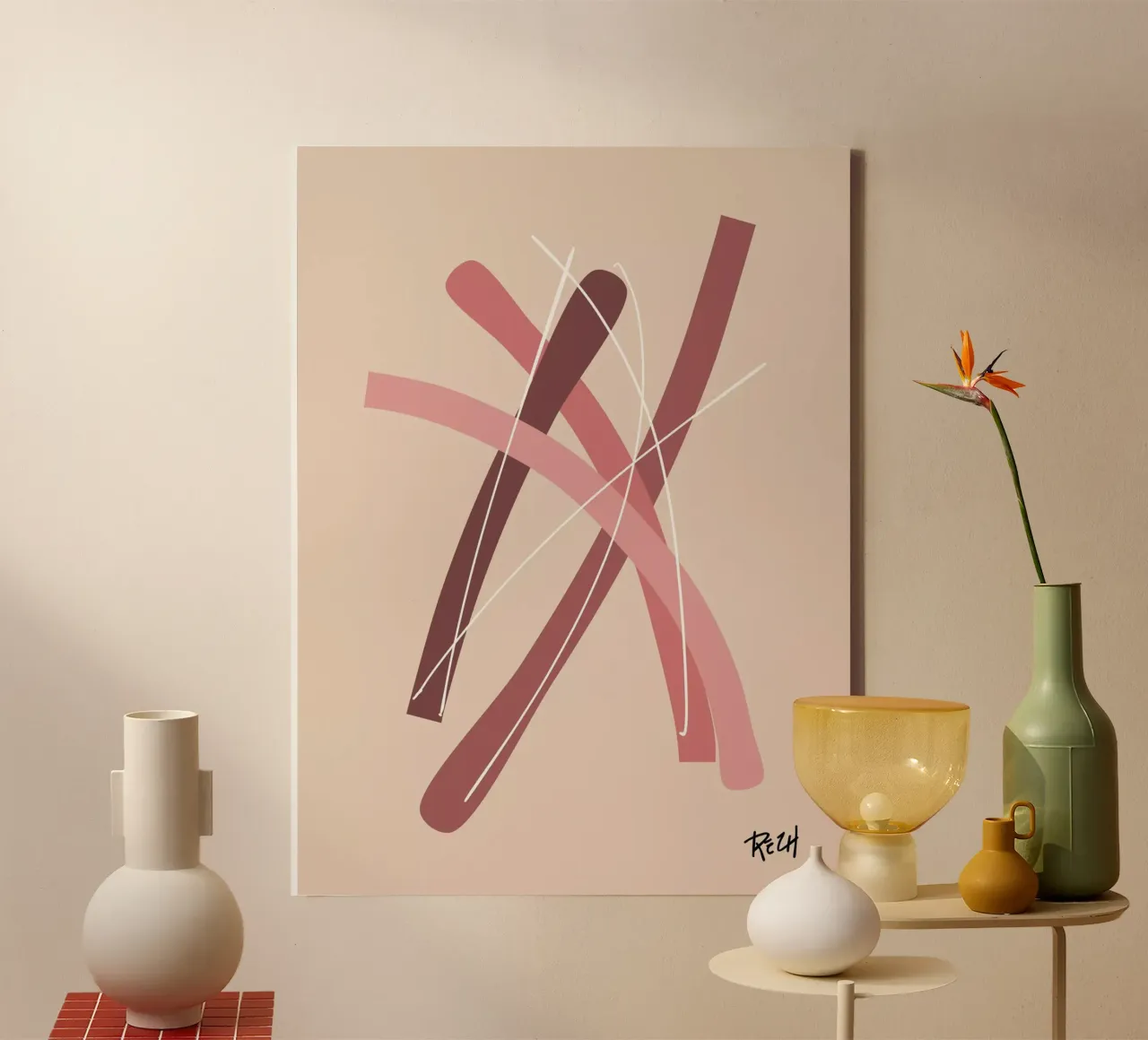 boho 5 canvas met Baklijst van Rezh creations